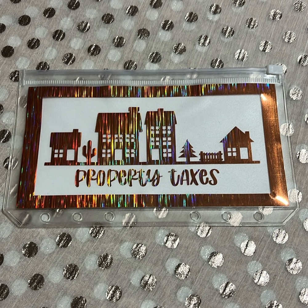 Property Taxes A6 Cash Envelope Zippered  Budgeting Savings Goals Dave Ramsey